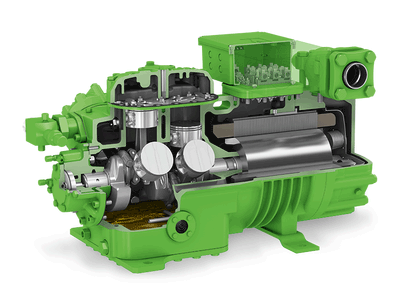 Bitzer screw compressor - cutaway