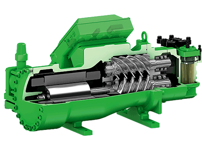Bitzer screw compressor - cutaway