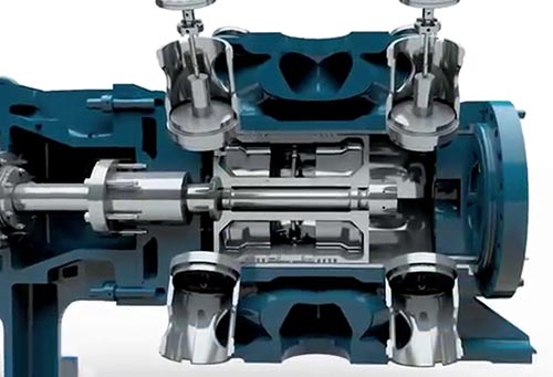 Cutaway of a Reciprocating Compressor